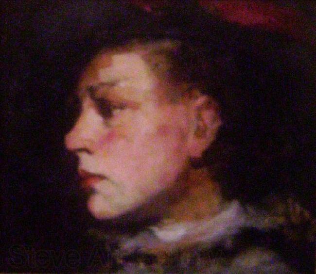 Frank Duveneck Profile of a Girl with Hat